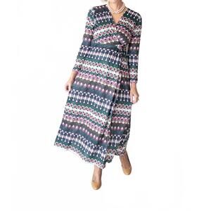 NEW VILAGALLO amelia maxi dress in black multi